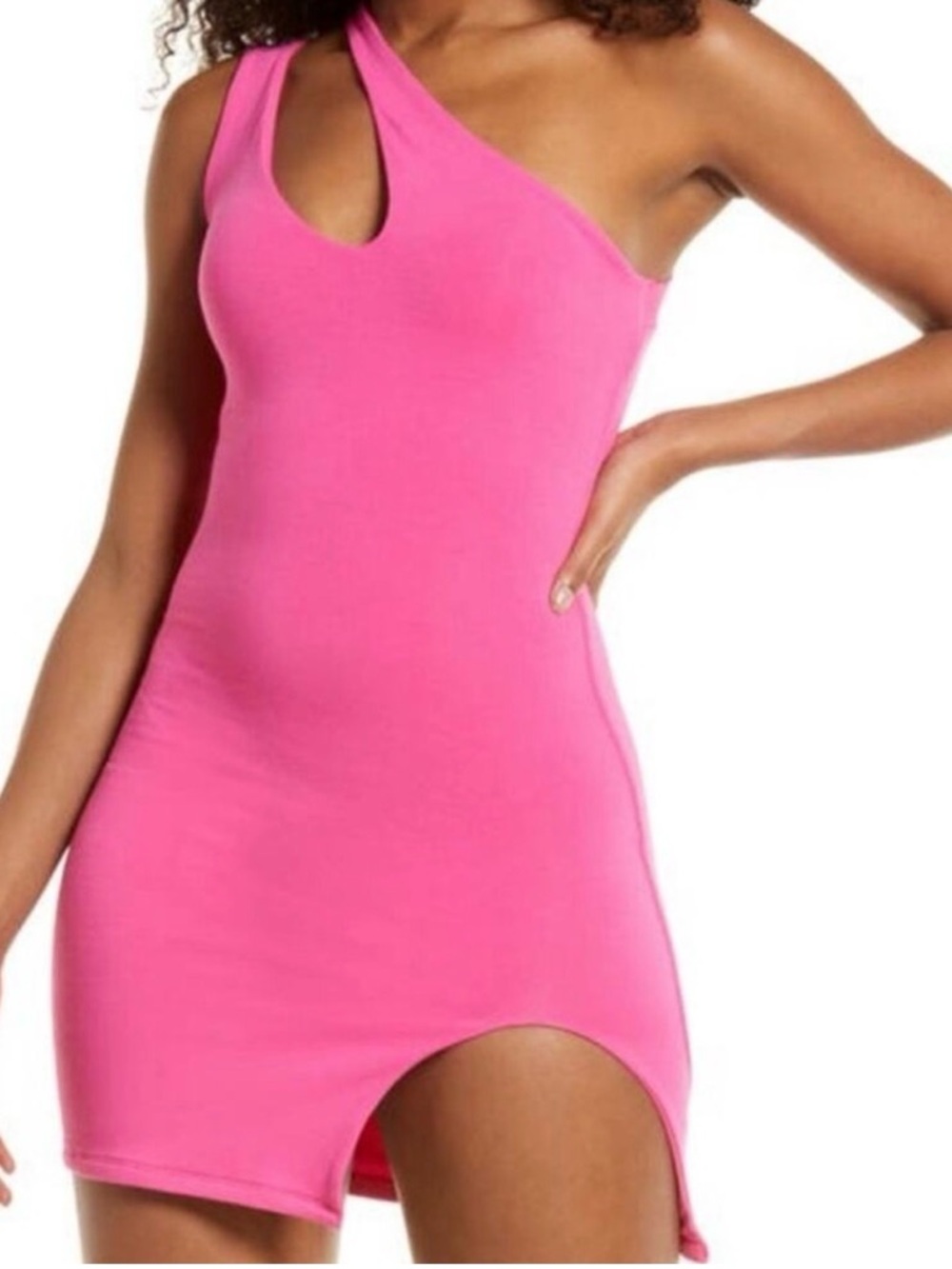 naked wardrobe The NW Cut Out for You Mini Dress - Pink Size M